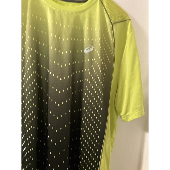 Asics Men's Short Sleeve Yellow/Lime Black  Large T-Shirt Active Sports Top 2XL - Picture 5 of 11